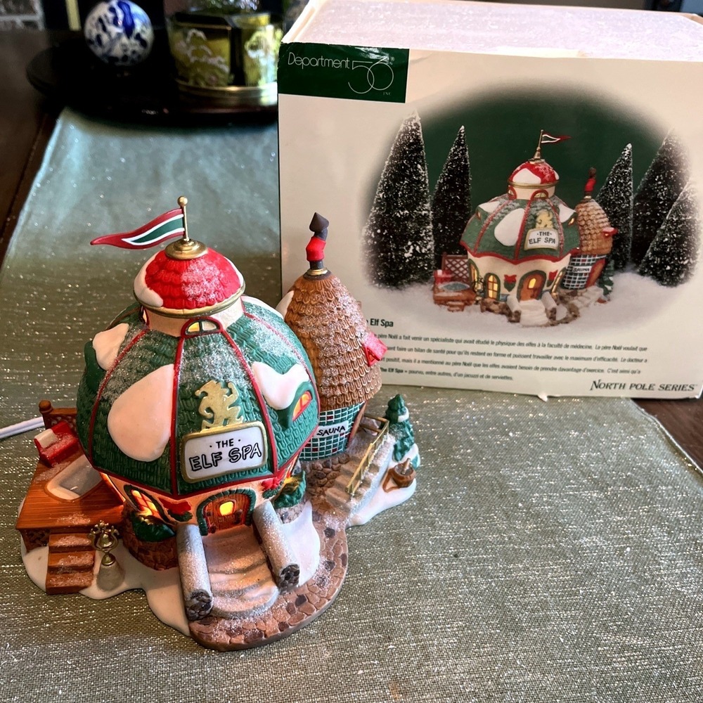 Dept 56 North Pole Series-The Elf Spa-#55402